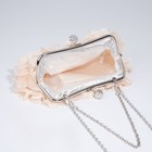 Сумка-клатч на фермуаре, цвет бежевый - фото 21730433