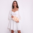 Сумка-клатч на фермуаре, цвет бежевый - фото 21730434