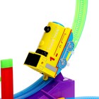 Автотрек детский «Мой город», работает от батареек, 32 детали, цвет поезда жёлтый - фото 3437545
