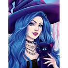 Картина по номерам на холсте с подрамником «Ведьма с котом», 30 х 40 см - фото 18395831