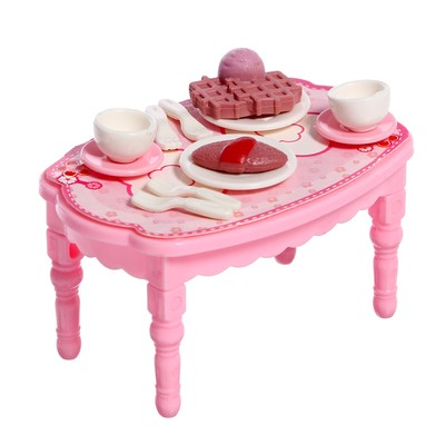 Журнальный столик Огонек для куклы розовый