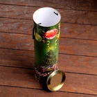 Подарочная коробка, тубус под бутылку «Нарядная ёлка» 92×350 мм (330 мм внутр. высота). - Фото 6