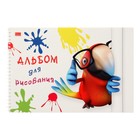 Альбом для рисования А4, 40 листов на гребне "Ку-Ку", обложка мелованный картон, выборочный УФ-лак, блок 160г/м2, МИКС - фото 24243033