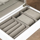 Шкатулка для украшений дерево «Шарм», белая, под часы, с зеркалом, 20.5×8×12 см - Фото 5