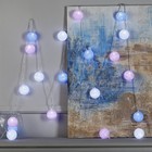 УЦЕНКА НИТЬ DCR. 5 м, с насад. "Клубки РОЗОВО-ГОЛУБЫЕ" 6 см, IP20, LED-20-220V, фикс, БЕЛЫЙ 598517 - фото 13877179