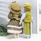 Кукла коллекционная парочка "Вика и Антон, розочки на зелёном" набор 2 шт 40 см - фото 3586837