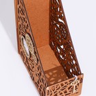 Подставка для бумаг "Птица" А5, дуб-золото, мдф, 9,5х18,5х24,5 см - фото 24678602