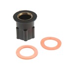 Смеситель для кухни ZEIN ZC2023, кран-букса латунь 1/2", двухвентильный, черный - Фото 7