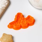 Форма для печенья «Зайка едет на морковке», вырубка, штамп, цвет оранжевый - Фото 4