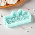 Молд для заливки «С новым годом 2023», 9.8×5.9×1.1 см, силикон, бирюзовая - Фото 3