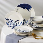 УЦЕНКА Набор тарелок фарфоровых Доляна Ternura, 18 предметов: 6 тарелок 20/25 см, 6 тарелок суповых 9237157