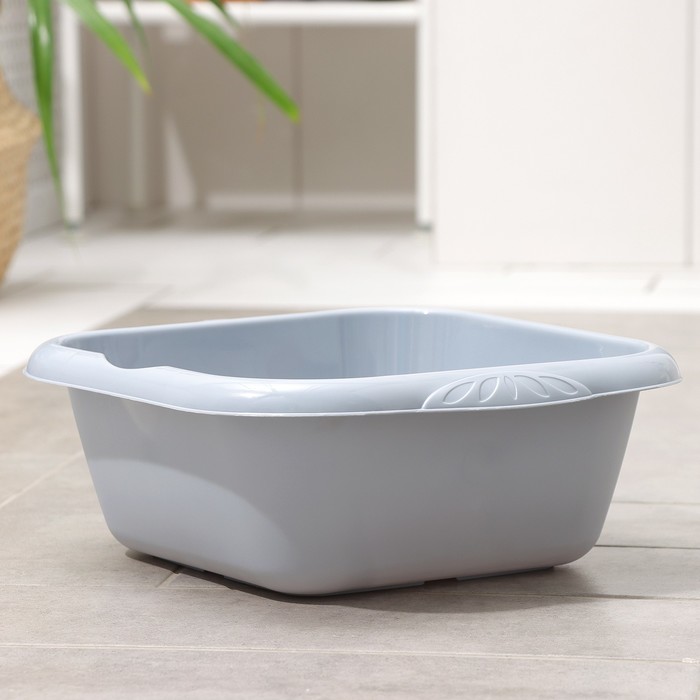 Таз хозяйственный «Etna», 6 л, 32,5×30,5×12,5 см, серый - Фото 1