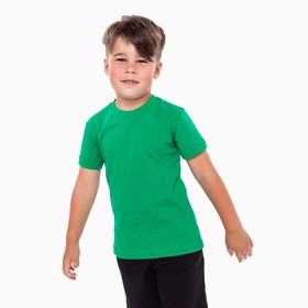 Футболка детская, цвет зелёный, рост 128 см