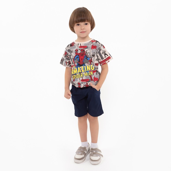 Шорты детские, цвет тёмно-синий, рост 128 см - Фото 1