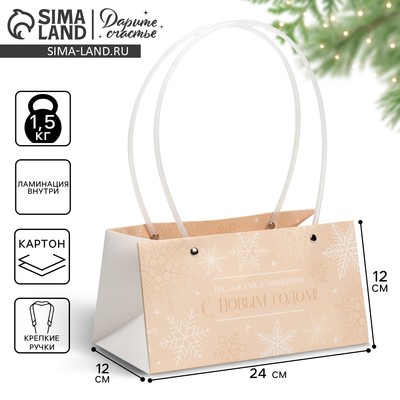 Пакет влагостойкий для цветов «Flakes», 24 х 12 х 12 см