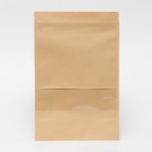 Пакет фасовочный, крафт, зип - лок, с окном, 20(4) × 30 см - Фото 2