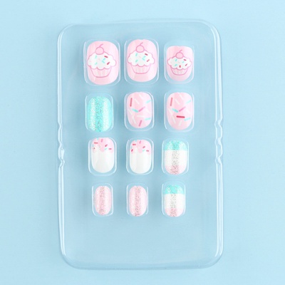 Детские накладные ногти «Сладкий стиль», 12 шт.
