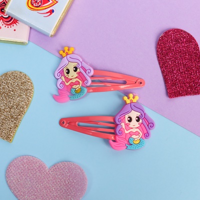 Заколки для волос Выбражулька «Абель», набор 2 шт., русалка, 5 см