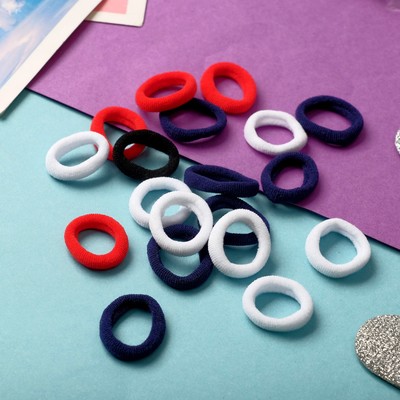 Резинки для волос Выбражулька «Махрушка», набор 100 шт., классика, 2 см, МИКС