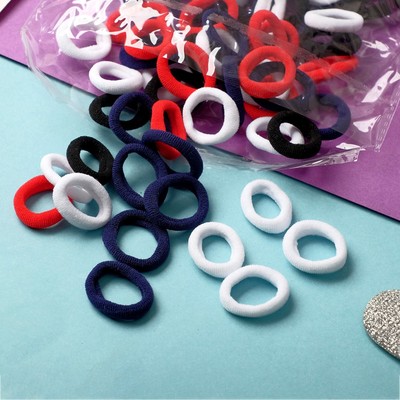 Резинки для волос Выбражулька «Махрушка», набор 100 шт., классика, 2 см, МИКС