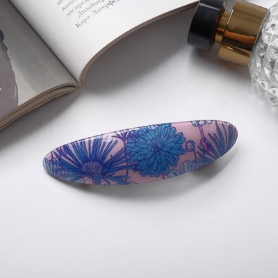 Заколка-автомат для волос "Вирджиния" плумерия, 9,5 см, микс