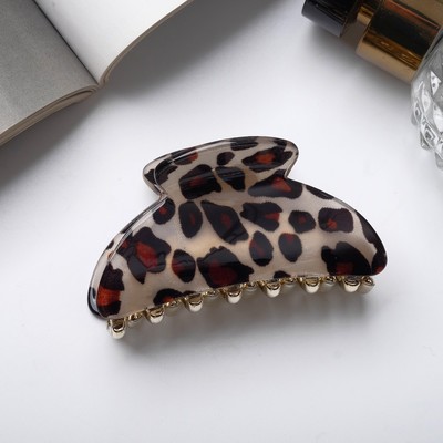 Краб для волос «София», пятна, 7 см, МИКС