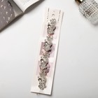Аксессуар для волос "Долорес" цветы капли, 22,5х2,5 см, серебро - Фото 2