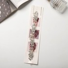 Аксессуар для волос "Долорес" цветы веточки капельки, 23,5х2 см, серебро - Фото 2