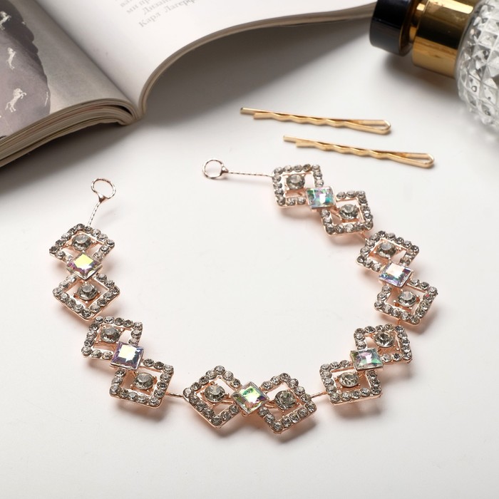 Аксессуар для волос «Каролин», квадраты, 23.5×2 см - Фото 1