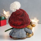 Сувенир полистоун "Мальчик в красной шапке с оленёнком" 11х9,5х12,5 см - Фото 3
