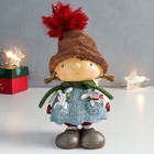 Фигурка новогодняя полистоун «Девочка в платье с зайчиками в кармашках», 9.5×7.5×17 см - Фото 3