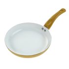 Сковорода с керамическим покрытием Доляна «Металлик», d=24 см, золотая, толщина 1,8 мм - Фото 1