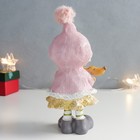 Сувенир полистоун "Девочка в розовой курточке с собачкой на руках" 9,5х8,5х19,5 см - фото 24719633