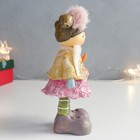 Сувенир полистоун "Девочка в розовом платье с собачкой в сумочке" 10,3х7,5х16,5 см - фото 21733788