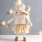 Кукла интерьерная "Девочка в белой шубке и шапочке со звёздочкой" 24х13х56 см - фото 24719638