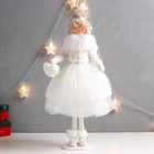 Кукла интерьерная "Принцесса в пышном белом платье с сердечком" 20х20х50 см - фото 13144388