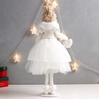 Кукла интерьерная "Принцесса в пышном белом платье с сердечком" 20х20х50 см - Фото 4
