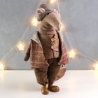 Кукла интерьерная "Дядя-мышь в клетчатом пальто с портфелем" 25х24,5х52 см - Фото 1