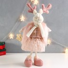 Кукла интерьерная "Олениха в розовом наряде со звёздочкой" 26х19х52 см - Фото 2