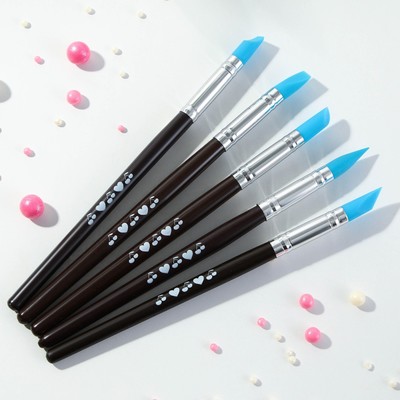 Набор кондитерских силиконовых кистей для декорирования «Вишенки», 5 шт