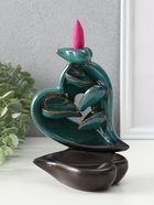 Подставка для благовоний TAKE IT EASY «Сердце», набор благовоний конусы, стелющийся дым, зелёное, 13×9×16 см - Фото 1