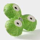 Менажница 3 ячейки Доляна «Зайка в капусте», 22,5×20,5×10 см, цвет зелёный - фото 9925296