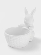 Конфетница Доляна «Зайка», 500 мл, 18.5×13.3×16.5 см, доломит, белая - Фото 3