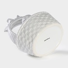 Конфетница Доляна «Зайка», 650 мл, 17×14.5×18.5 см, доломит, белая - Фото 4