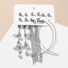 Серьги набор 6 пар «Жемчужные», весна, белые в серебре  (артикул 7795764)  большой выбор товаров оптом и в розницу по низким ценам с доставкой