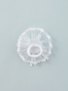 Бант для волос на резинке «Школьница», лучики серединка блеск, d=7 см, белый (комплект 6 шт) - фото 52455082