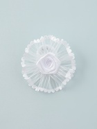 Бант для волос на резинке «Школьница», лучики роза, d=6 см, белый (комплект 6 шт) - фото 52381906