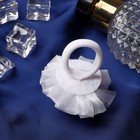 Бант для волос на резинке «Школьница», волнушка, d=6 см, белый - Фото 2