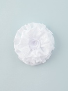 Бант для волос на резинке «Школьница», волнушка роза, d=11 см, белый - Фото 5