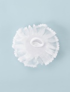 Резинка для волос бант «Школьница», нежность горошек, d=11 см, белая  (артикул 7915740)  большой выбор товаров оптом и в розницу по низким ценам с доставкой